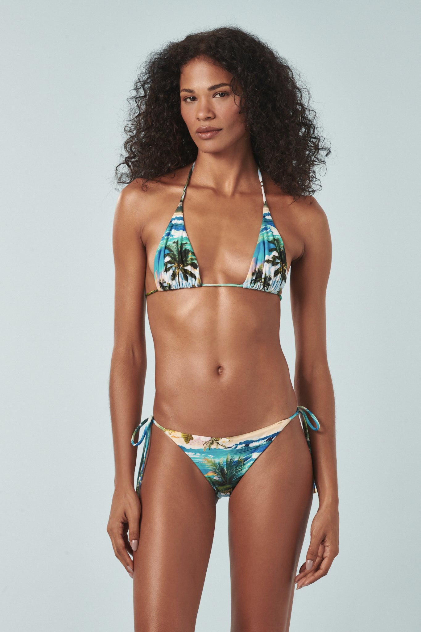 ダッフィー - Rio  Top - Top Havai-Rio Inside-Double - Blue – Rio Swim Shop