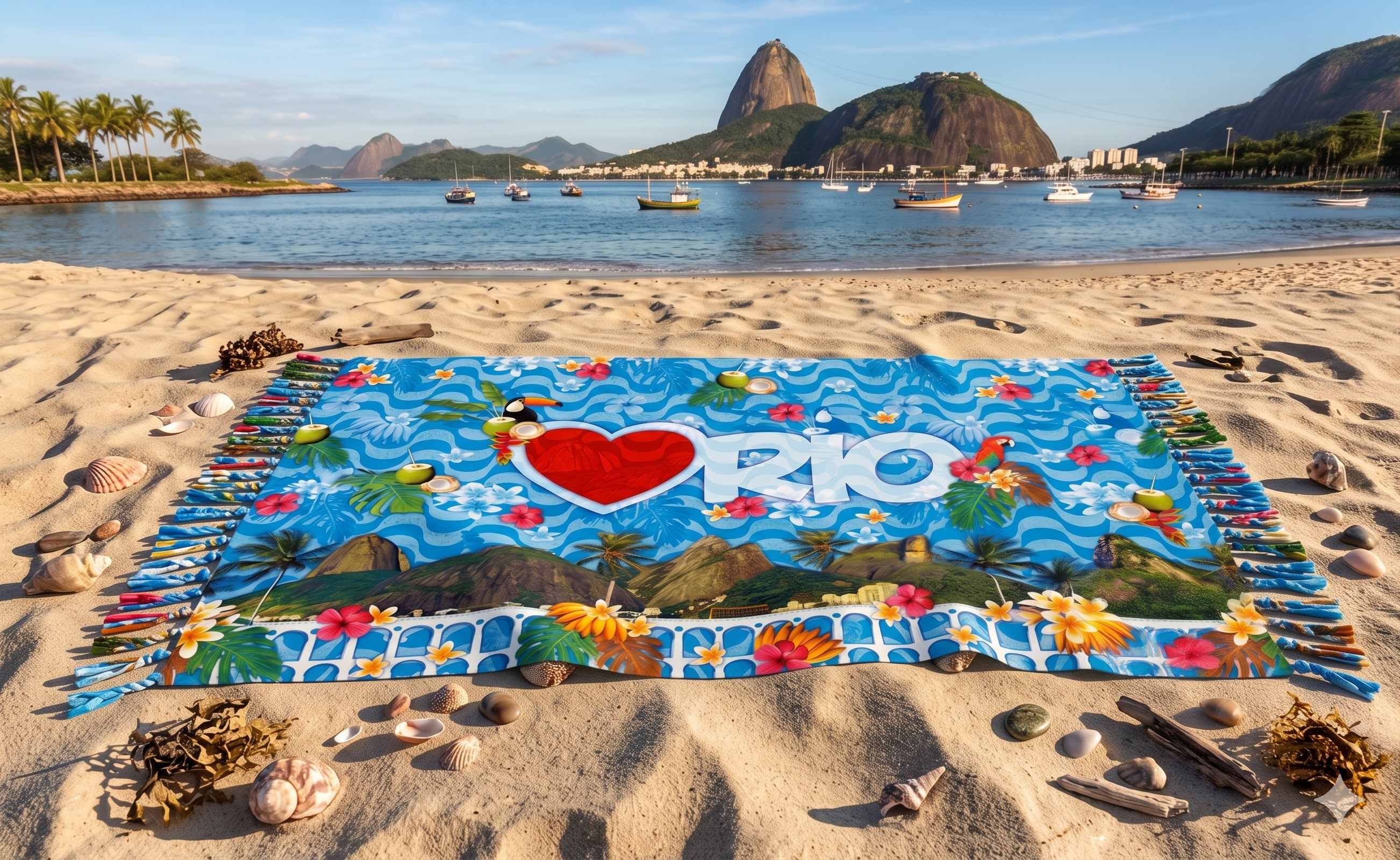 Image 04: Bali Blue Pareo Canga Love Rio New