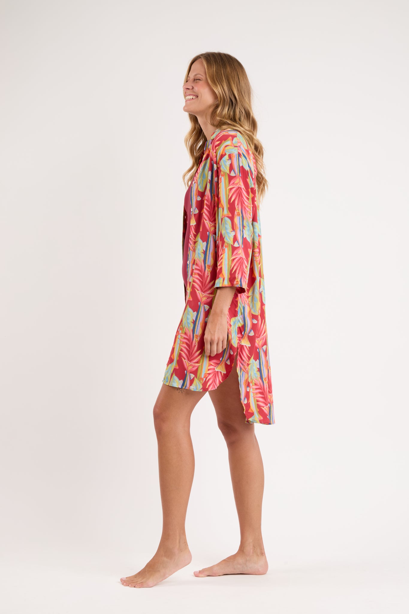 Image 05: Rio De Sol Shirtdress Sea-Bloom Chemise Gabriele