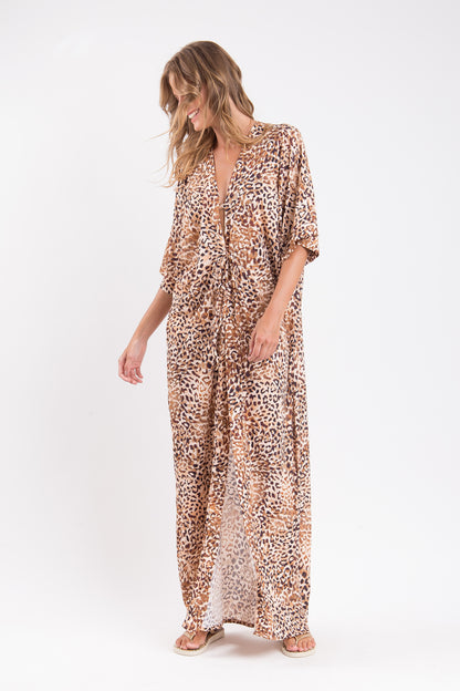 Image 06: Rio De Sol Maxi Dresses Leopard Long Dress