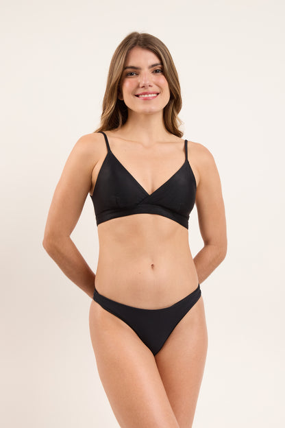 Model Front: Rio De Sol Bottom Bottom Touch-Black Essential