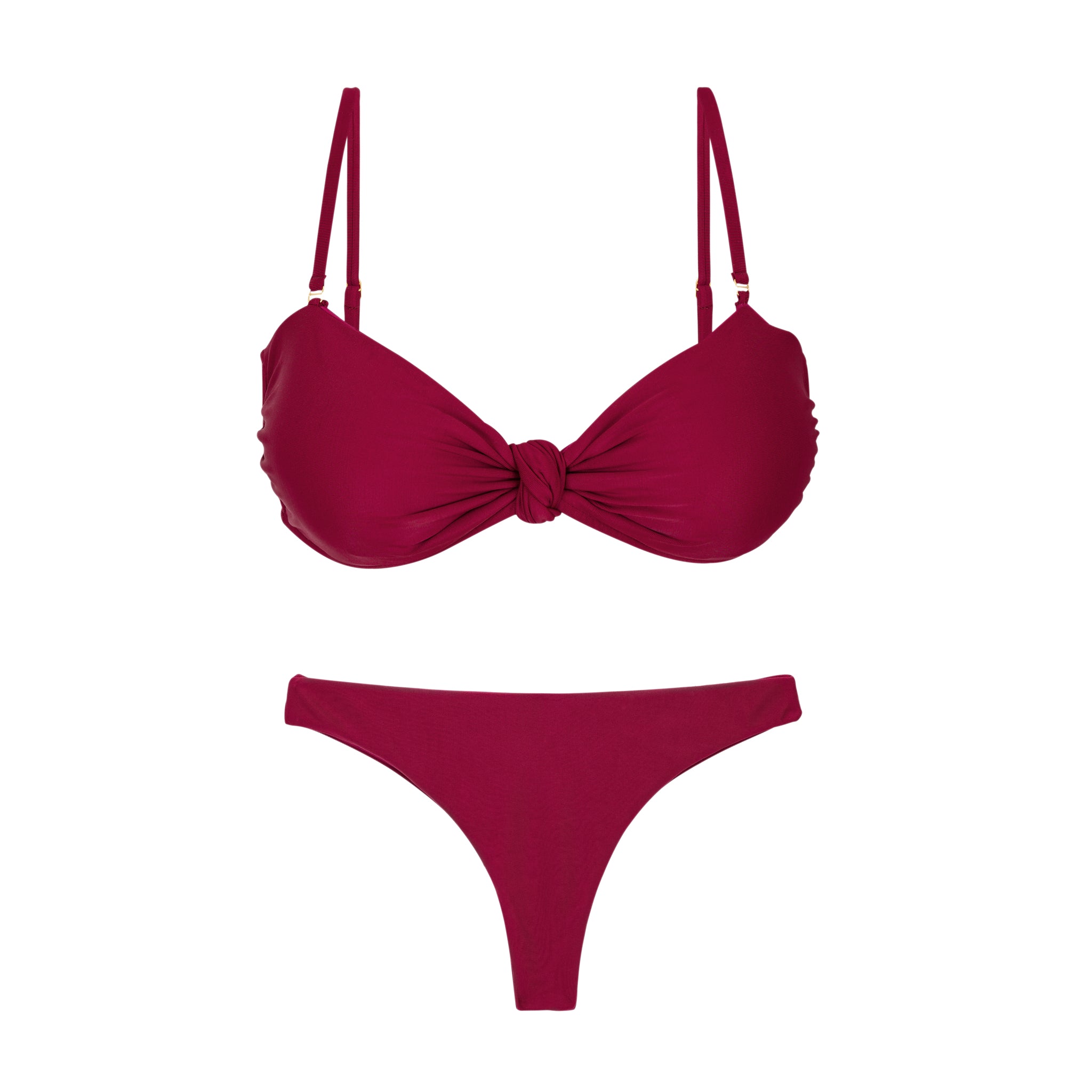 Product Front: Rio De Sol Set Set Touch-Carmim Bandeau-Joy Mia