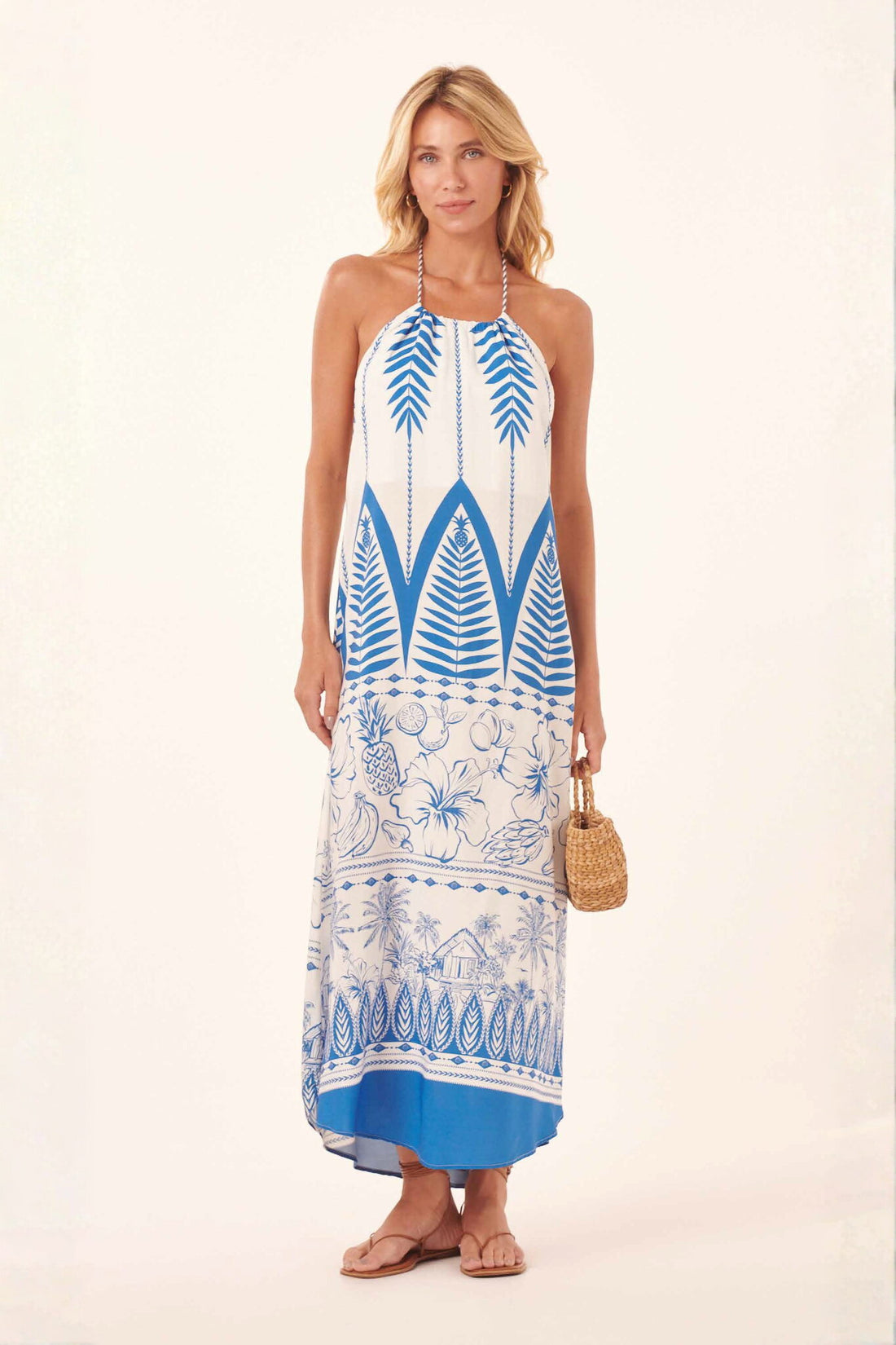 Model Front: Blueman Maxi Dresses Luau Choker