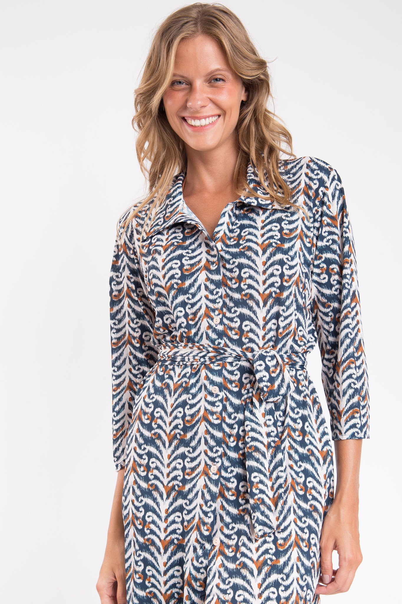 Image 12: Rio De Sol Shirtdress Ikat Chemise