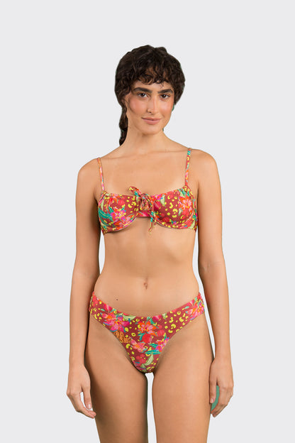 Model Front: Rio De Sol Two Piece Swimwear Set Tropics Balconet-Tie Ciao