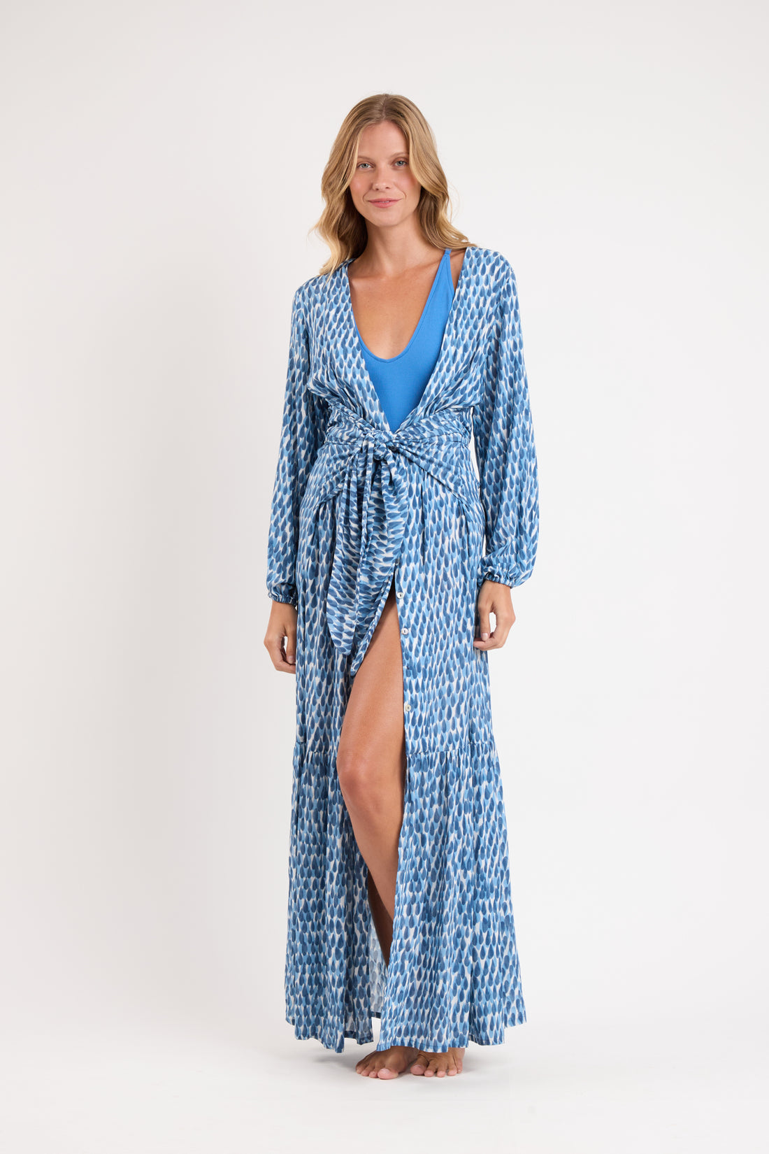 Model Front: Rio De Sol Maxi Dresses Chuva Long Dress Verona