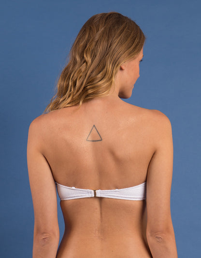 Image 09: Rio De Sol Top Top Bora-White Bandeau-Joy