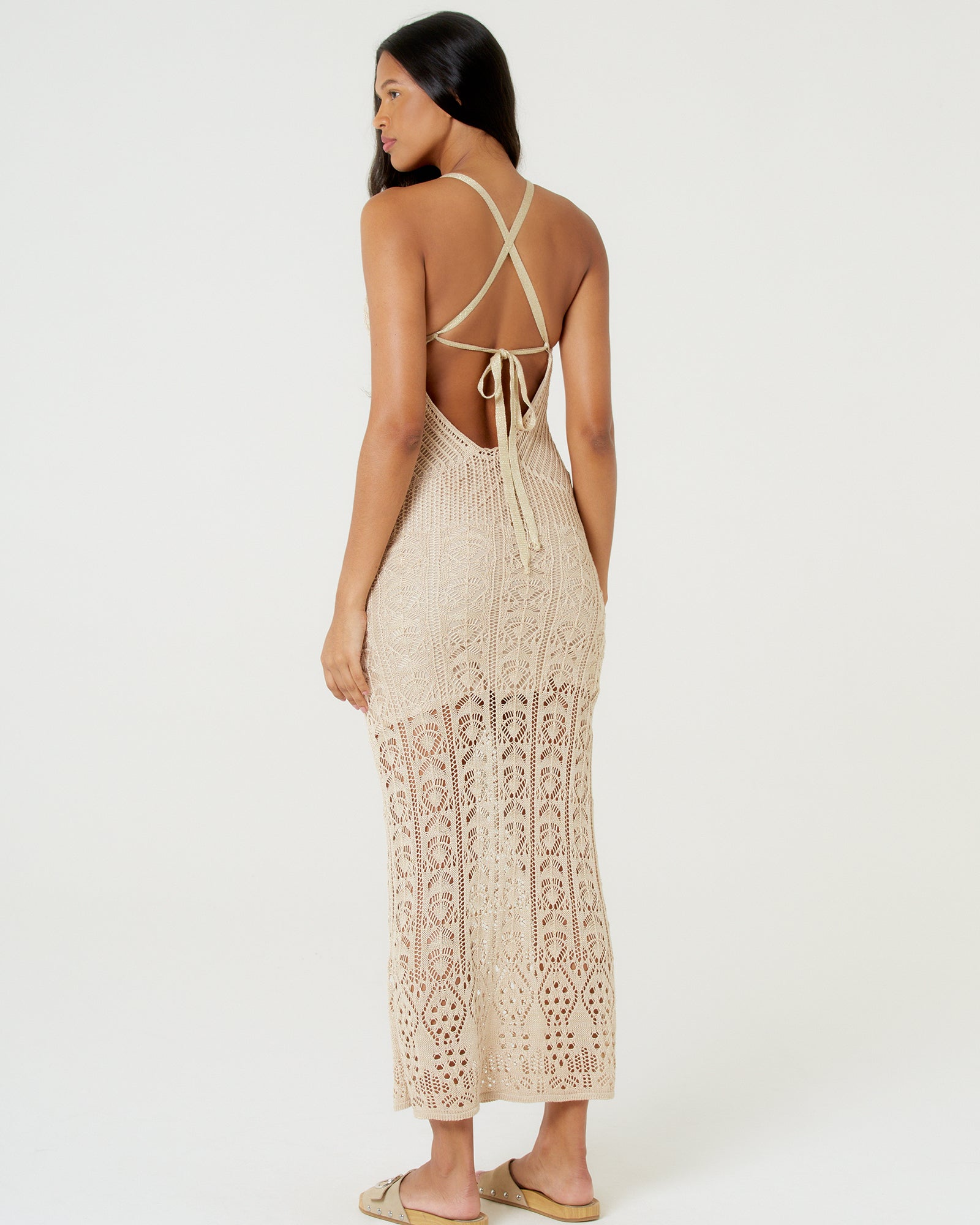 Image 04: Blueman Maxi Dresses Vestido Longo Tricot Lurex