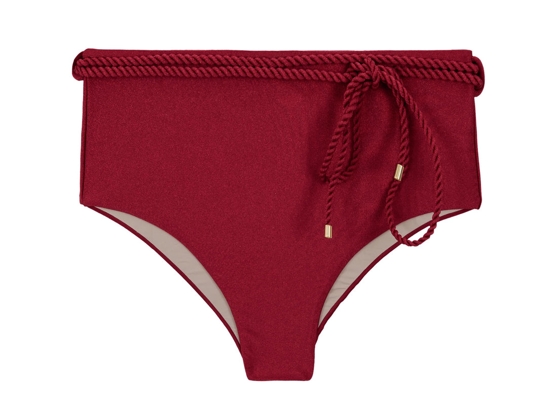 Product Front: Rio De Sol Bottom Bottom Shimmer-Divino Belted-High-Waist