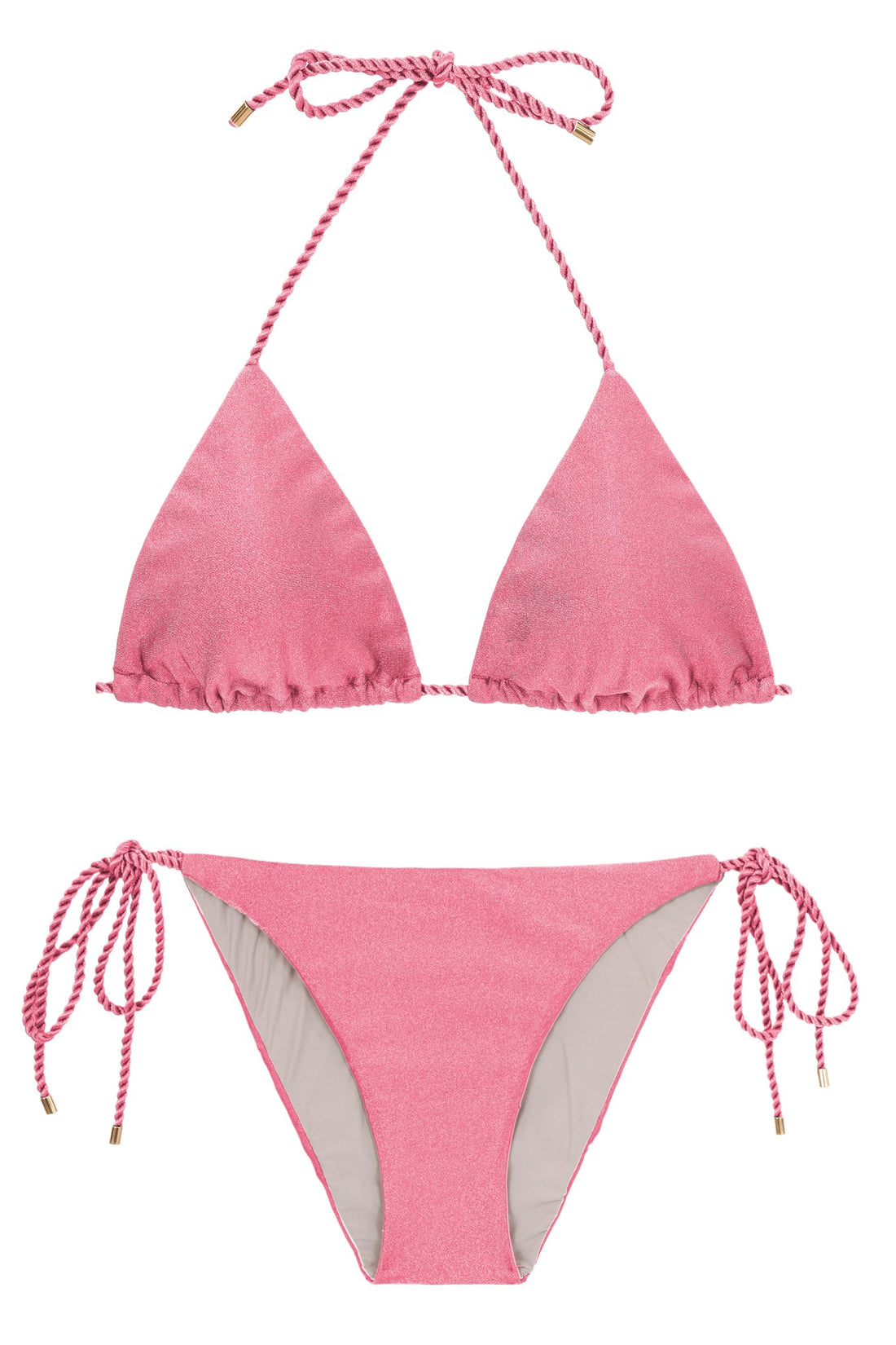 Product Front: Rio De Sol Two Piece Swimwear Set Shimmer-Confetti Tri-Rope Ibiza-Rope