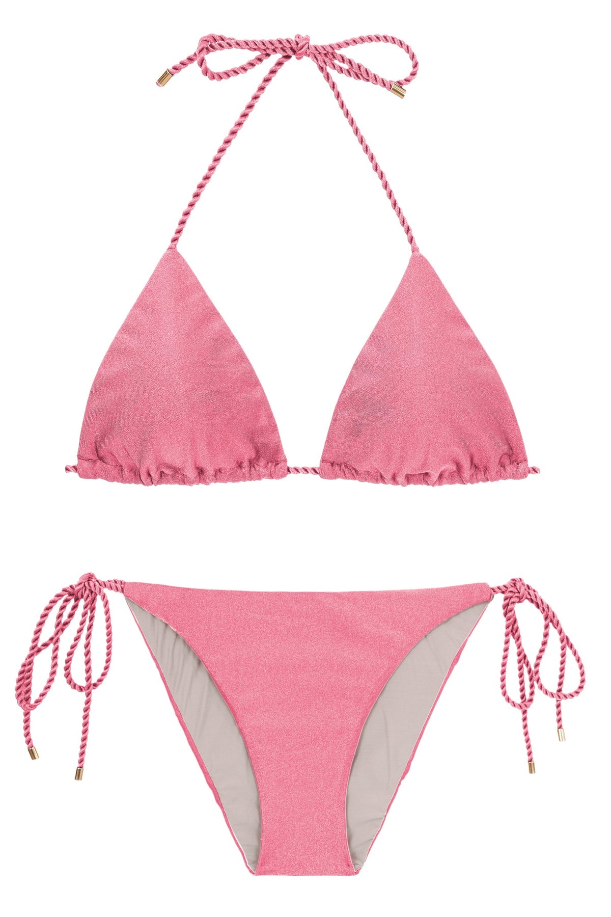 Product Front: Rio De Sol Two Piece Swimwear Set Shimmer-Confetti Tri-Rope Ibiza-Rope