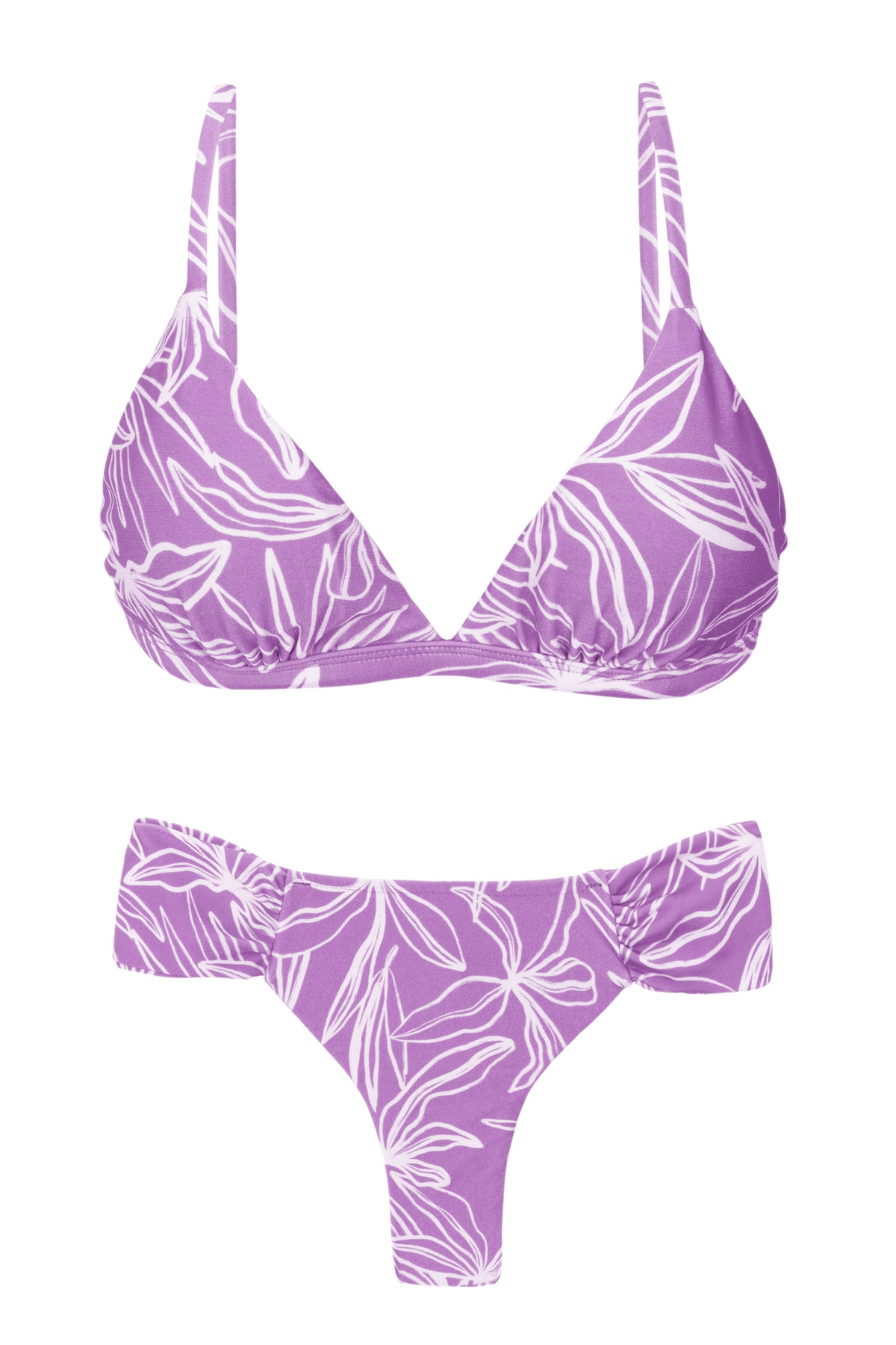 Product Front: Rio De Sol Two Piece Swimwear Set Trail-Purple Tri-Fixo Baobi-Cheeky
