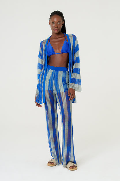 Model Front: Blueman Beach Trousers Calca Tricot Listras