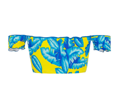 Product Back: Rio De Sol Top Top Palmeira Azul Off Shoulder
