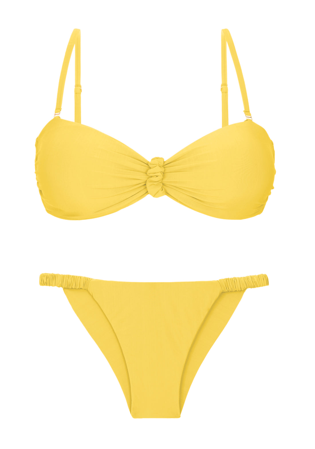 Product Front: Rio De Sol Set Set Amarelo Bandeau-Crispy Cheeky-Crispy