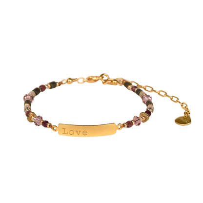 Model Front: Mishky Bracelet Love Gold B-St-Xs-10928