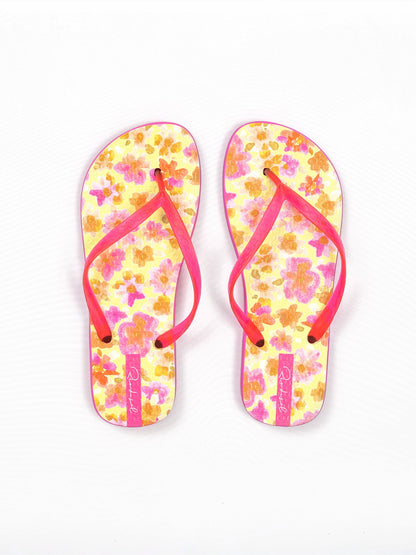 Product Front: Rio De Sol Flip-Flop Ditsy-Butter Slim