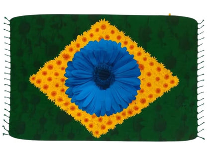 Product Front: Bali Blue Pareo Canga Bandeira Floral