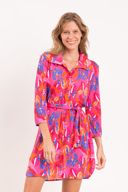 Model Front: Rio De Sol Shirtdress Flavors Chemise