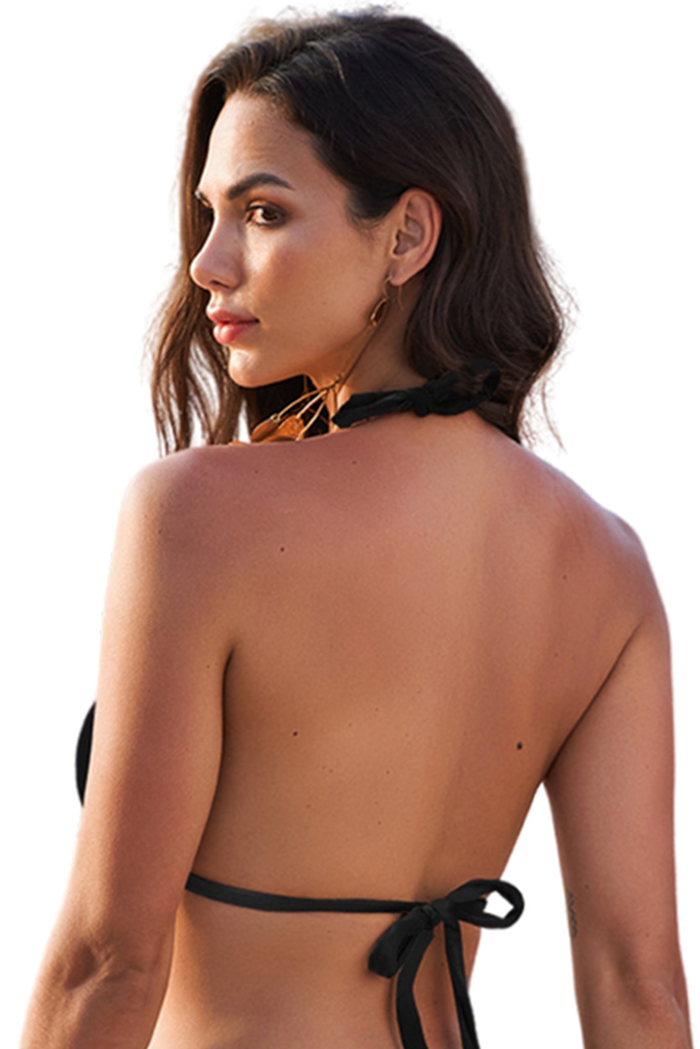 Image 04: Lua Morena Top Top Passante Liso Preto