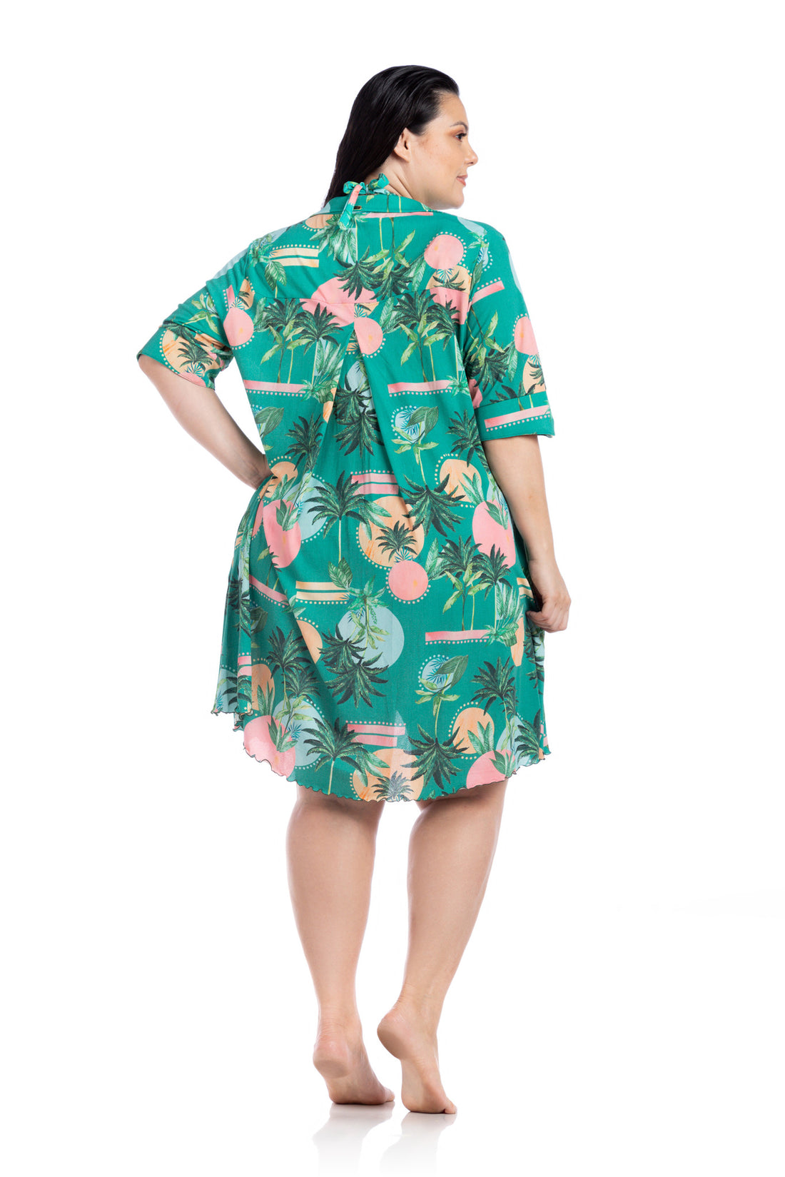 Model Back: La Playa Shirtdress Chemise Solar