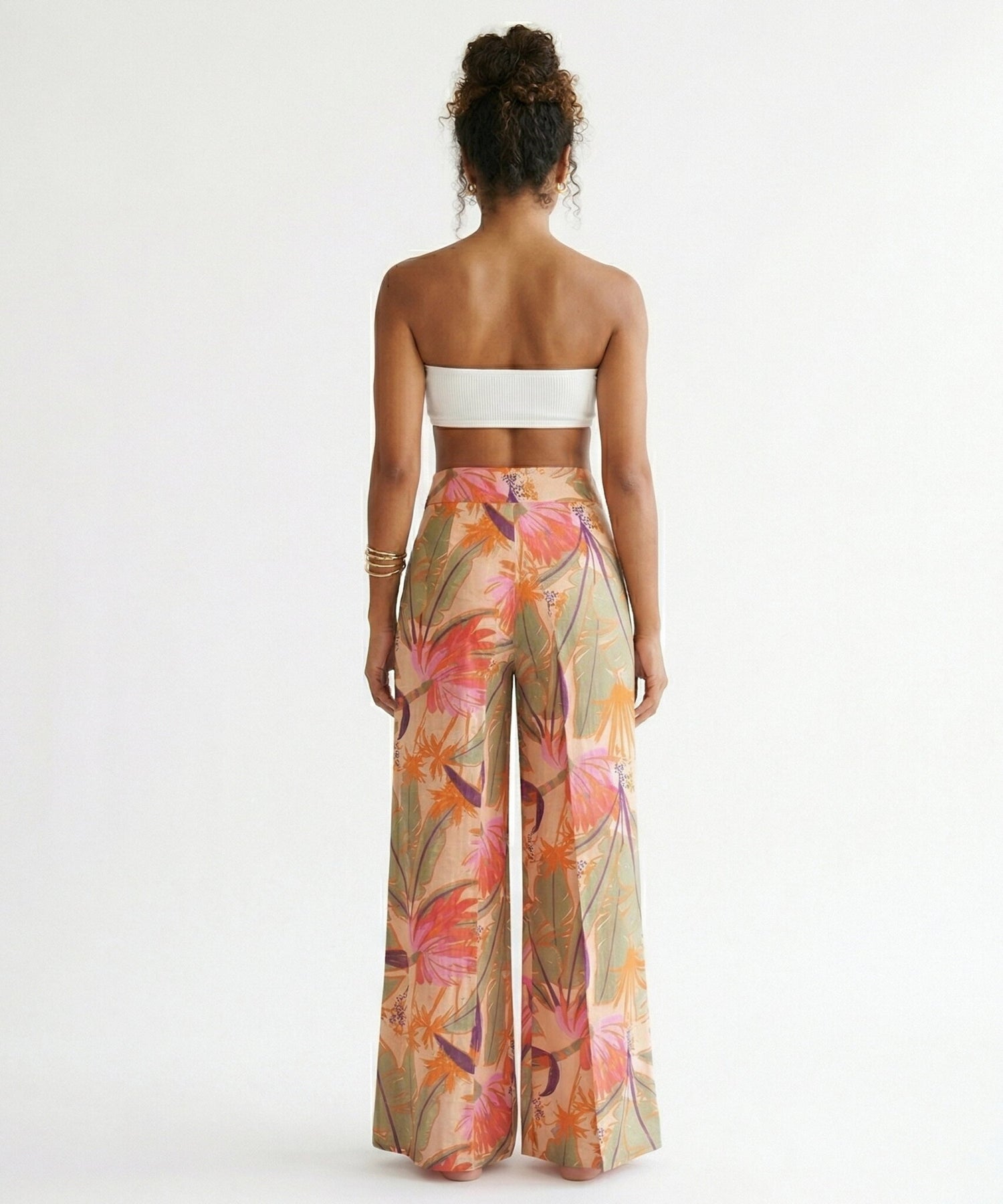 Model Back: Rio De Sol Beach Trousers Oasis Wide Pants