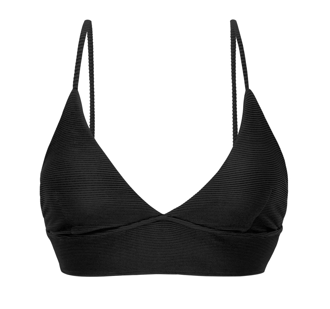 Product Front: Rio De Sol Top Top Cotele-Preto Tri-Tank