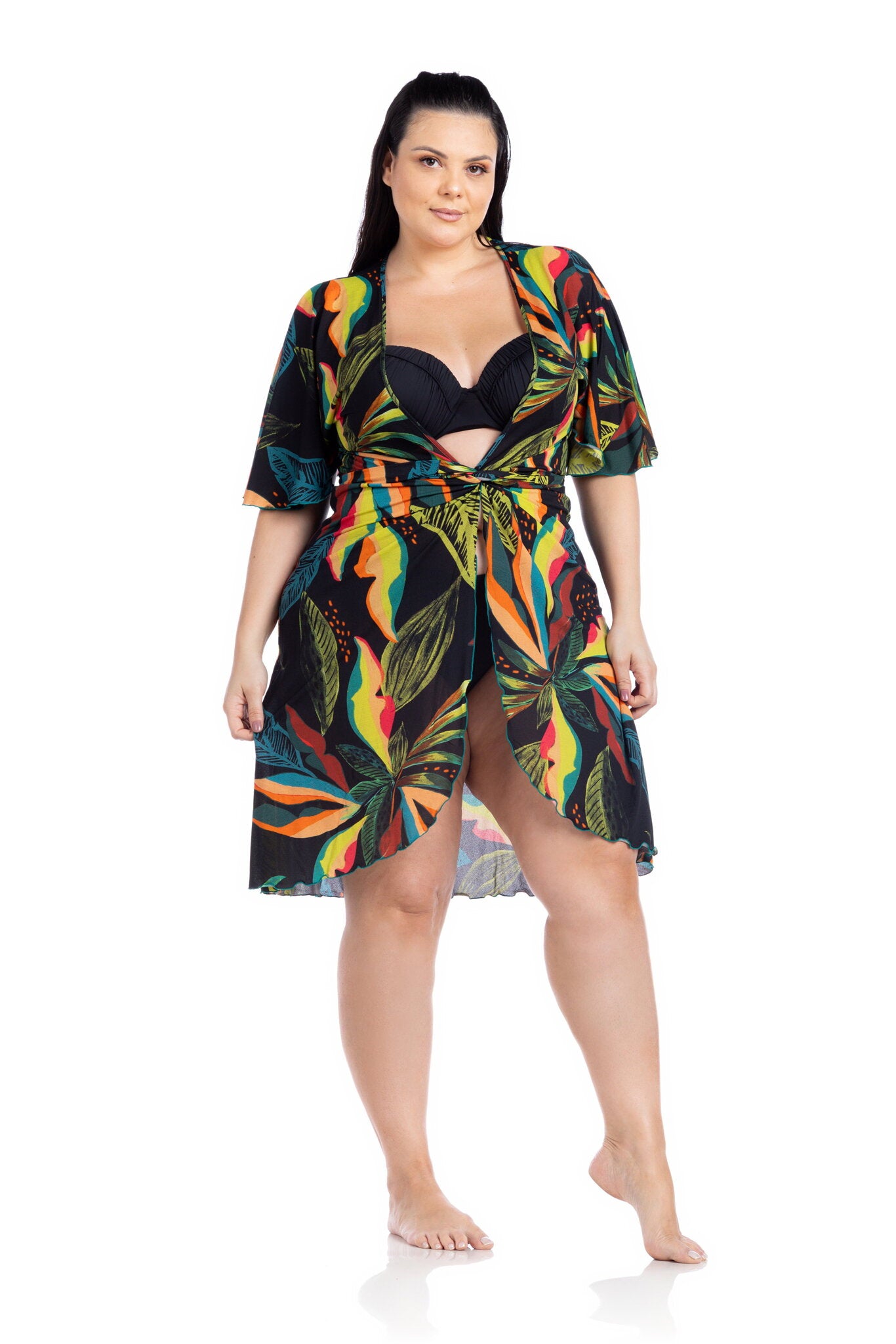 Image 02: La Playa Midi Dress Borboleta Jardins