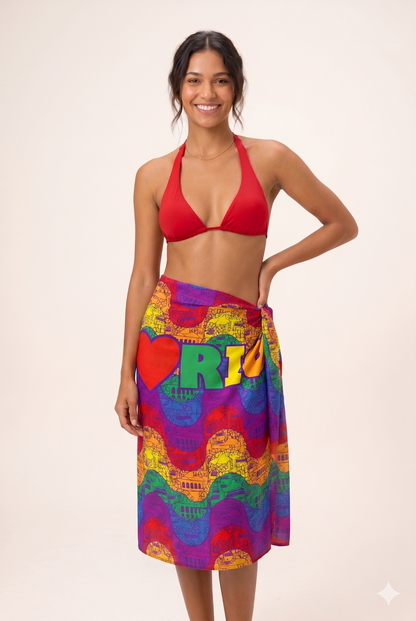 Model Front: Bali Blue Pareo Copacabana Arco Iris