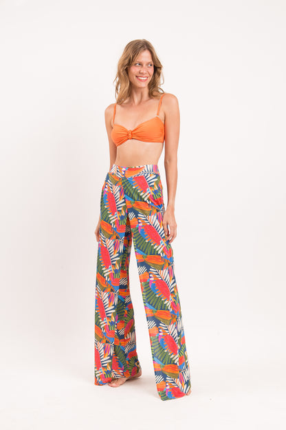 Image 04: Rio De Sol Beach Trousers Jungle Wide Pants