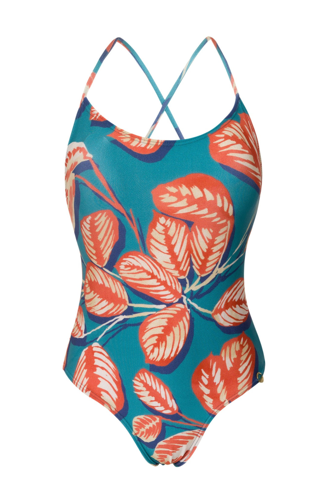 Product Front: La Playa One-Piece Maio Body Folhagem