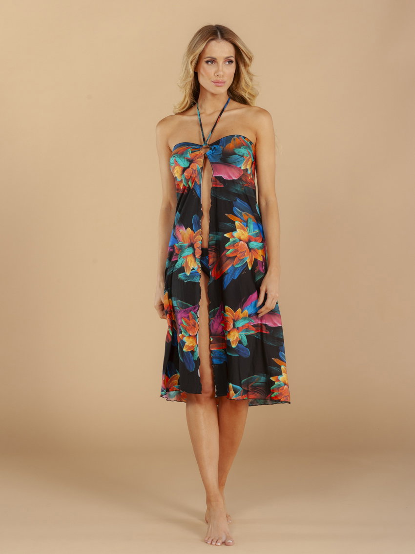 Image 06: Lua Morena Midi Dress Multiformas Argola Uv Brinco Preto