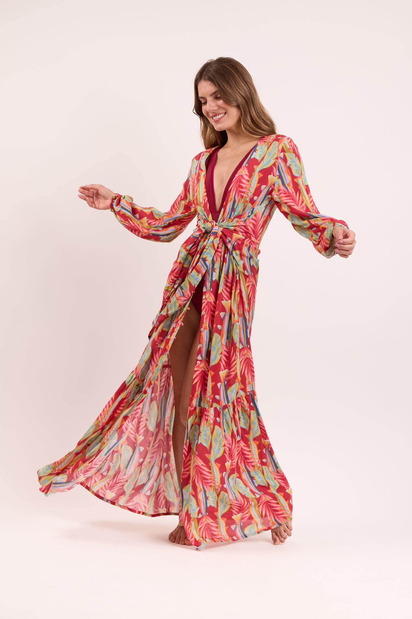 Image 05: Rio De Sol Maxi Dresses Sea-Bloom Long Dress Verona