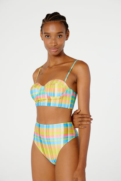 Image 03: Blueman Two Piece Swimwear Laise Hot Xadrez Candy