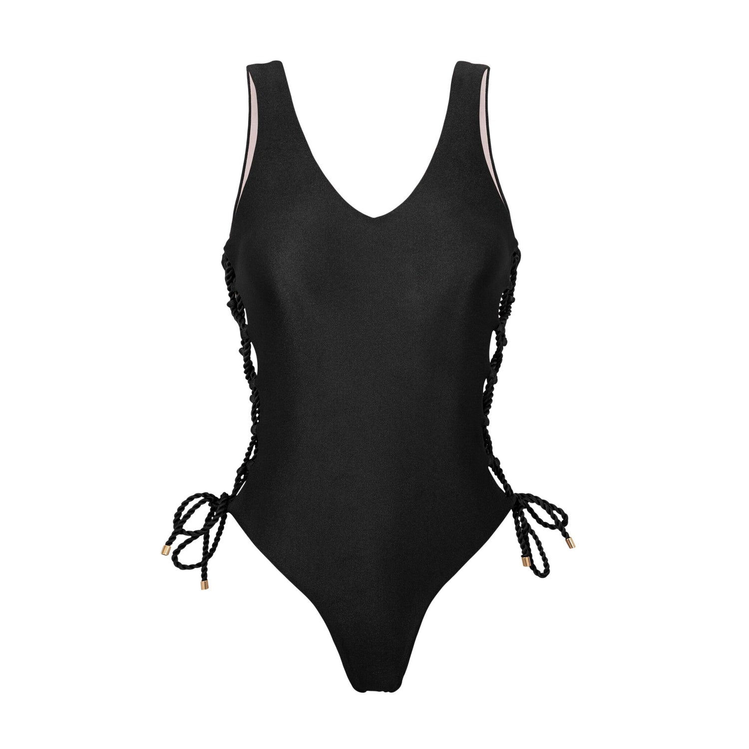 Product Front: Rio De Sol One-Piece Shimmer-Black Zoe