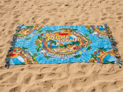 Image 04: Bali Blue Pareo Canga Mandala Rio