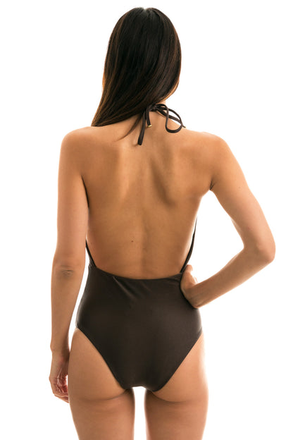Model Back: Rio De Sol One-Piece Meteorite Transpassado