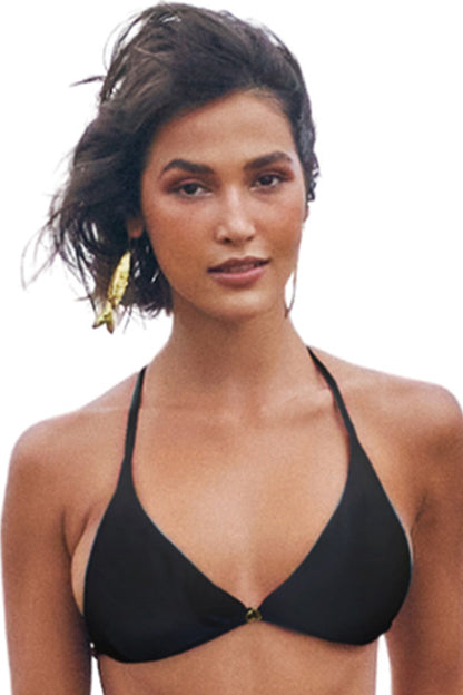 Gallery: Lua Morena Top Top Triangulo Liso Preto