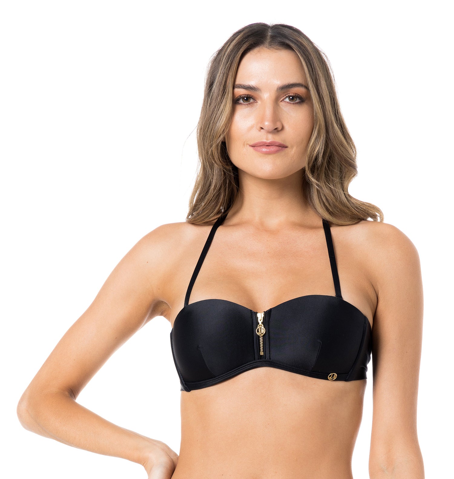 Gallery: Lua Morena Top Top Ziper Fio Liso Preto