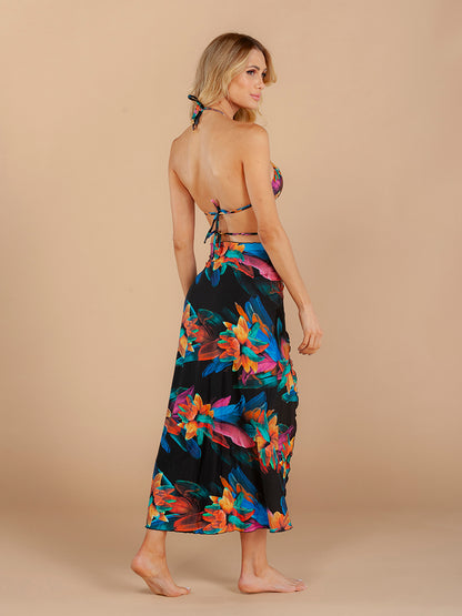 Image 05: Lua Morena Midi Dress Multiformas Argola Uv Brinco Preto