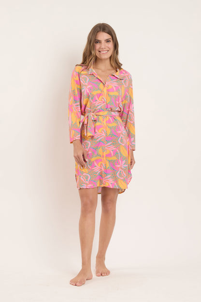 Model Front: Rio De Sol Shirtdress Lyla Chemise