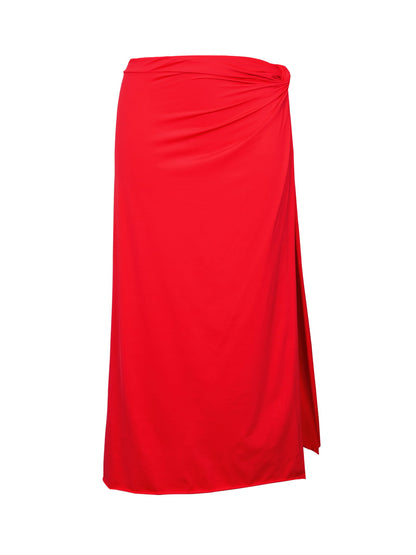 Product Front: Rio De Sol Beach Skirt Rouge Long-Skirt-Knot