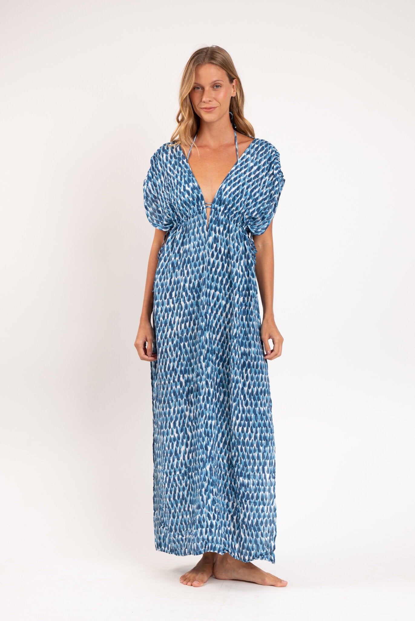 Model Front: Rio De Sol Maxi Dresses Chuva Long Dress Soleil