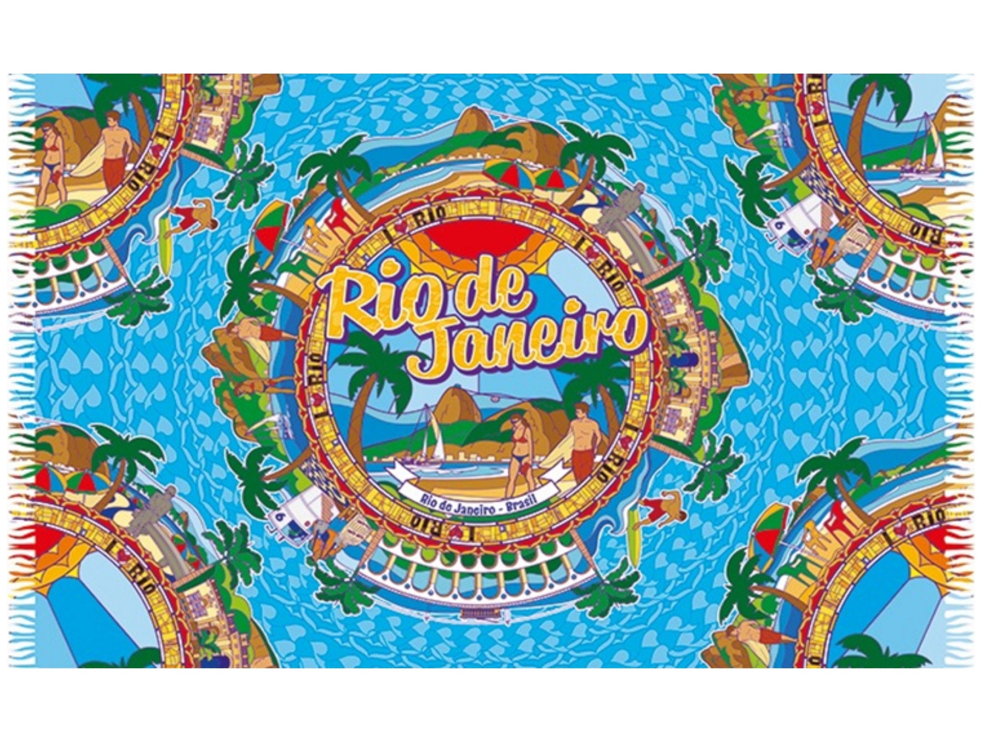 Product Front: Bali Blue Pareo Canga Mandala Rio