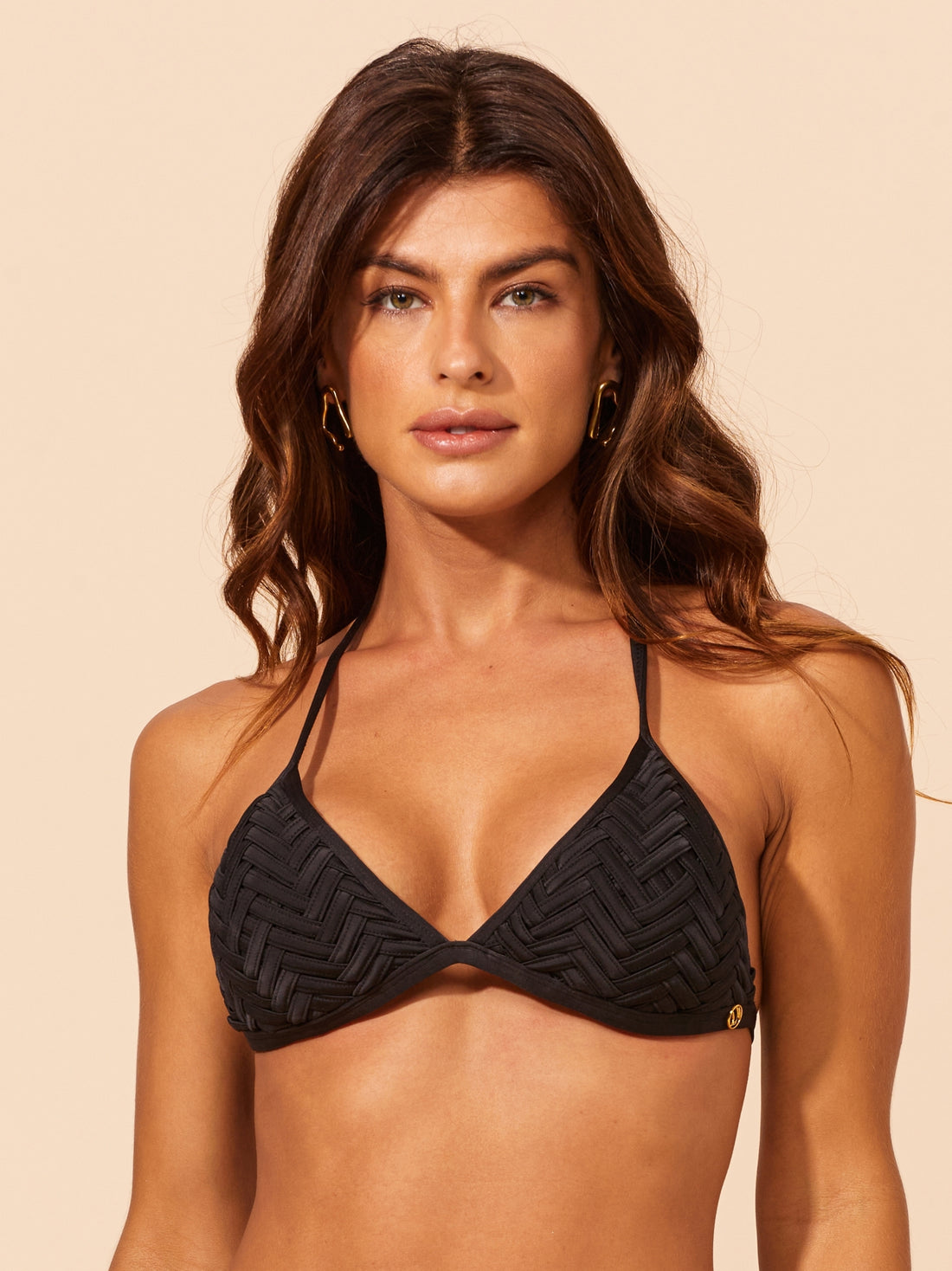 Gallery: Lua Morena Top Top Black Triangulo-Macrame