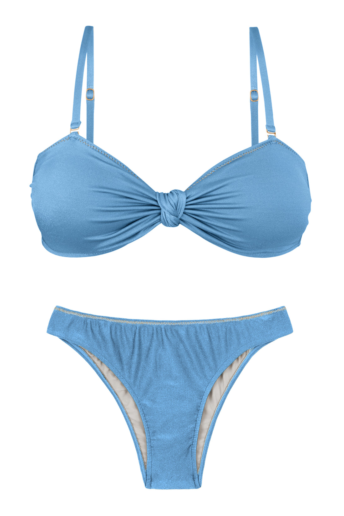 Product Front: Rio De Sol Set Set Shimmer-Baltic-Sea Bandeau-Joy Essential