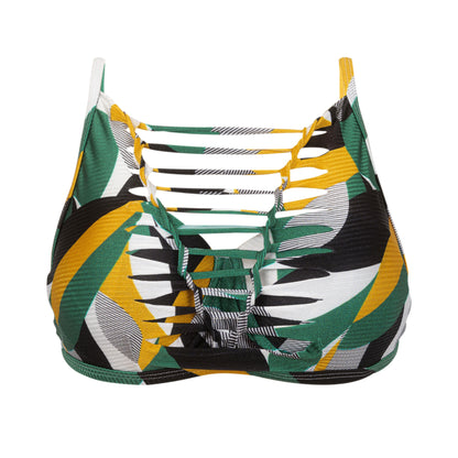 Model Front: Lua Morena Top Top Cropped Ilhos Floresta Brasileira