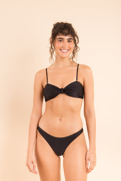 Image 12: Rio De Sol Top Top Shimmer-Black Bandeau-Joy