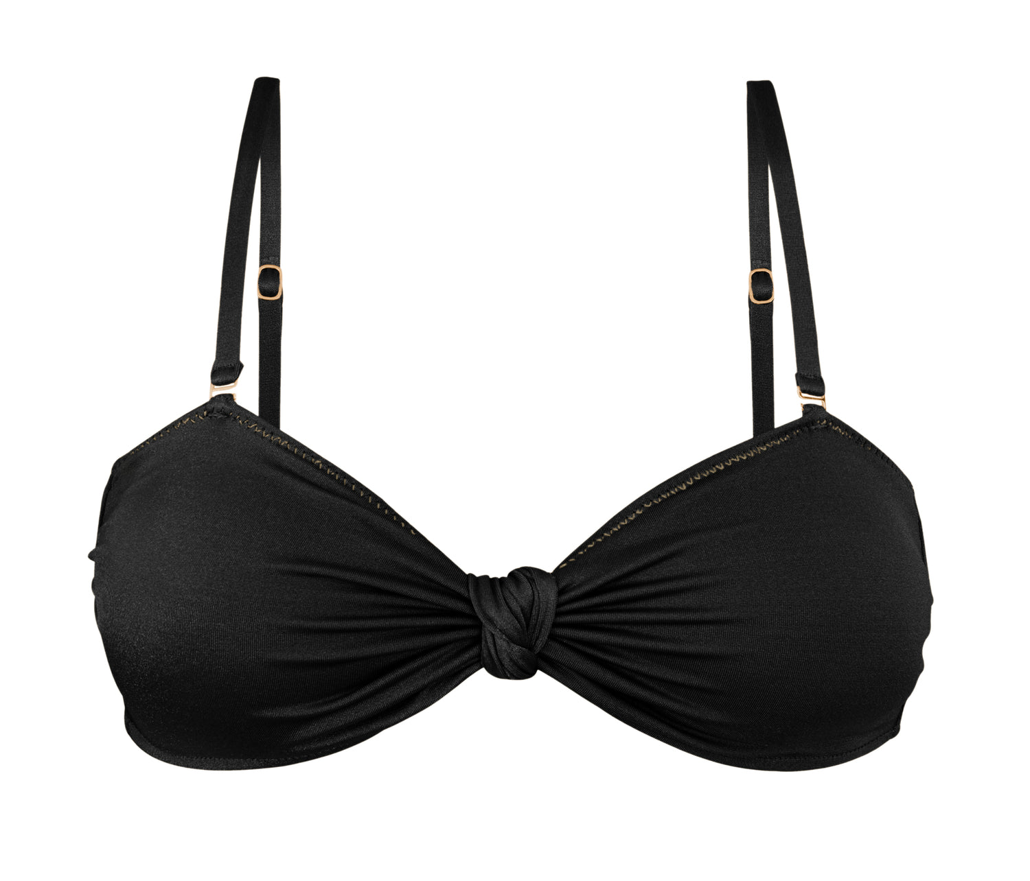 Product Front: Rio De Sol Top Top Shimmer-Black Bandeau-Joy