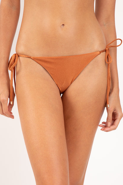 Gallery: Rio De Sol Bottom Bottom Shimmer-Nocciola Cheeky-Tie-Gold